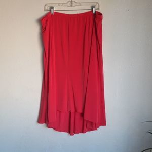 MARK  ZUNINO XL high low skirt coral color
